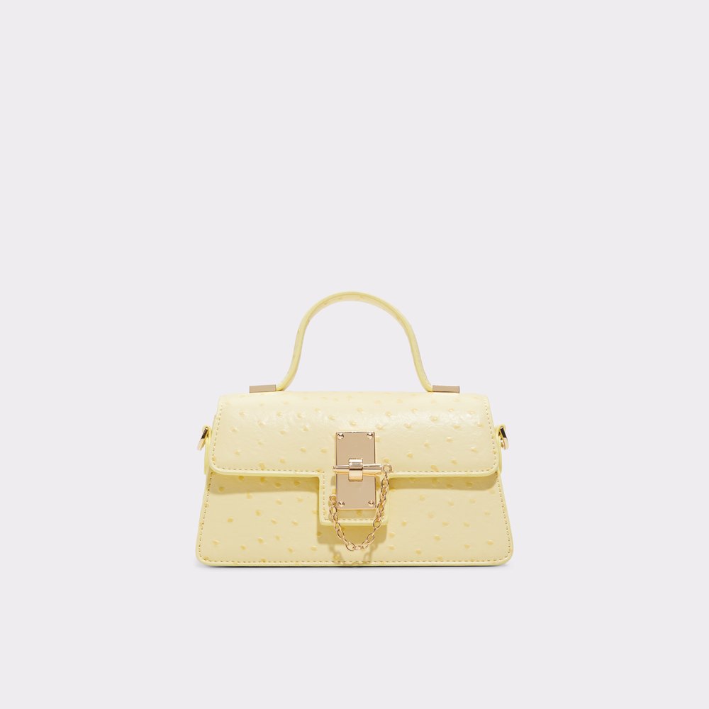 Aldo ◆ キルティング クロスバッグ + ウォレット兼用Yellow Callunaax Light Yellow Women's Top Handle Bags | ALDO US