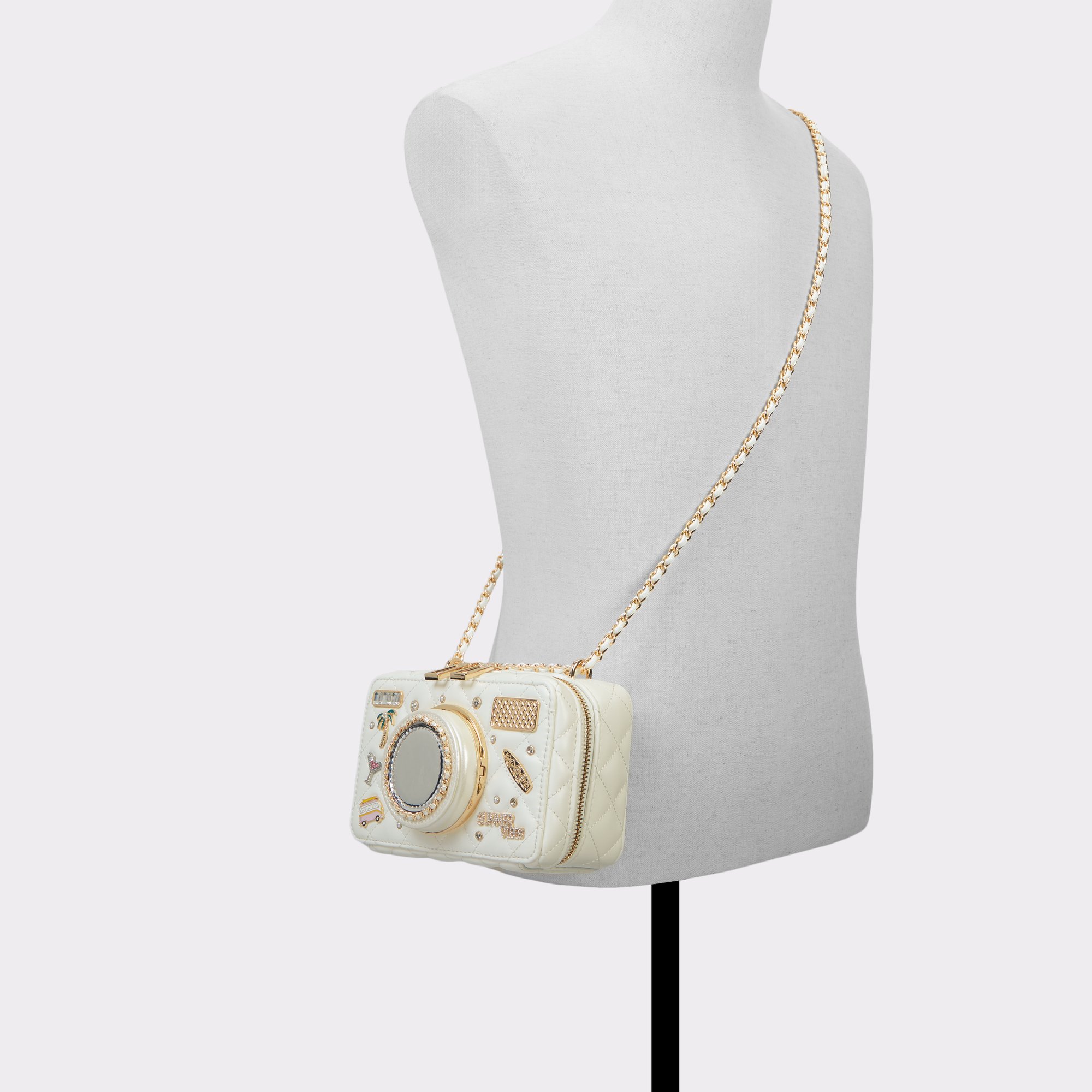 [ALDO] Camyx クロスボディバッグ カメラ ミラー キルティング ALDO] Camyx クロスボディバッグ カメラ ミラー キルティング
