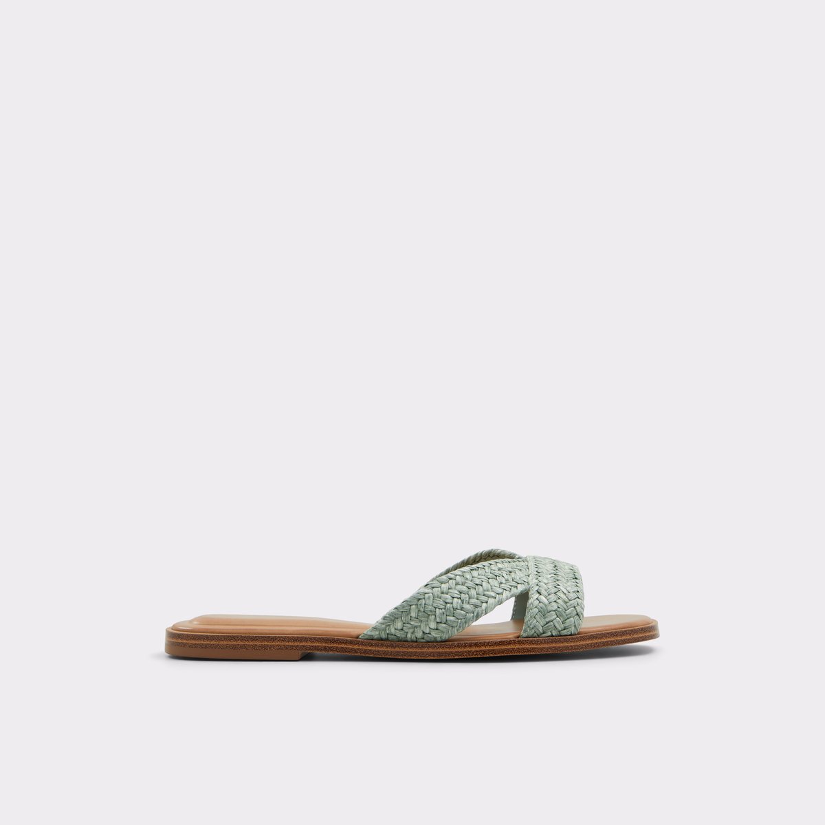 Caria Dark Green Women's Flat Sandals | ALDO US