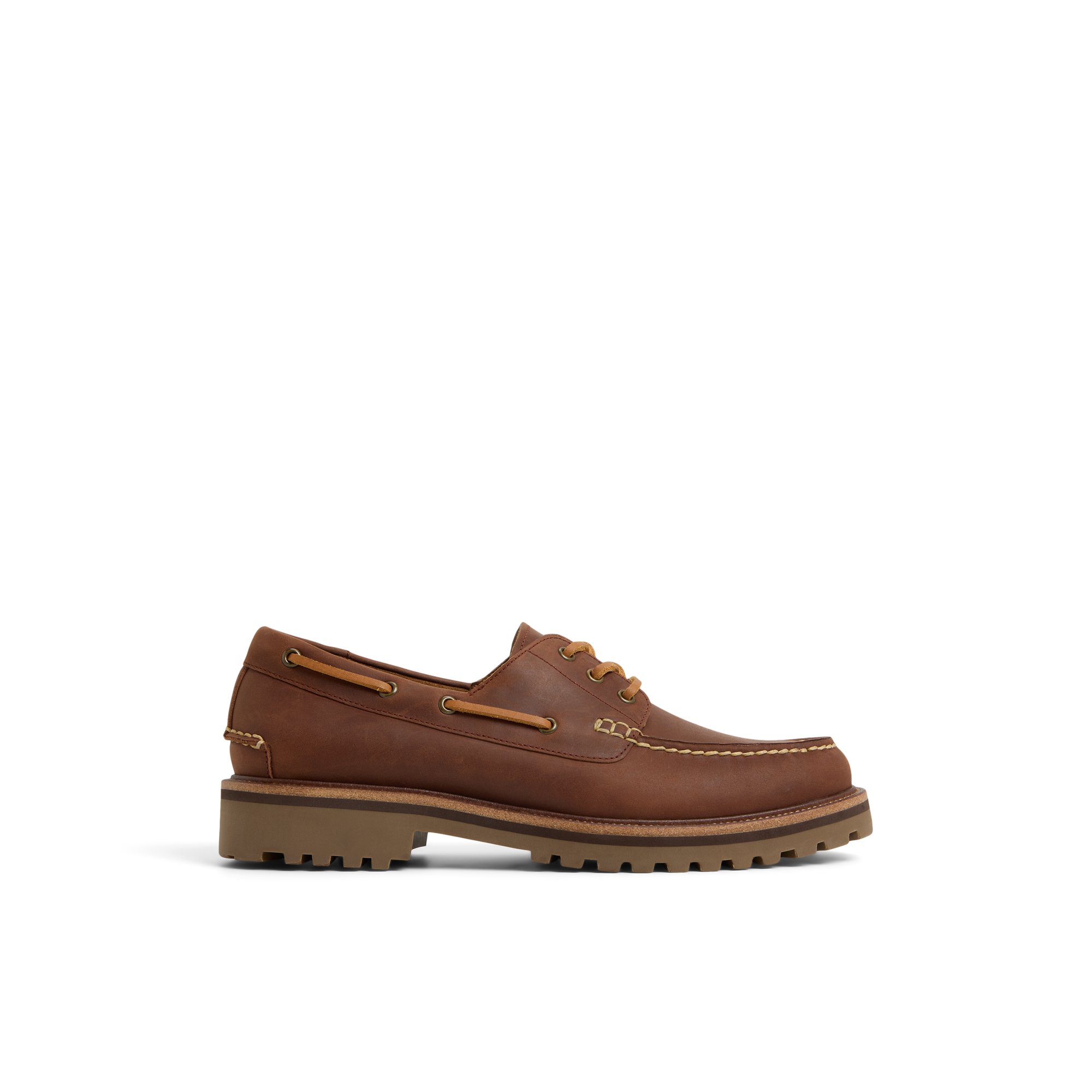 Aldo Cedric Lugged Boat Shoe In Brown
