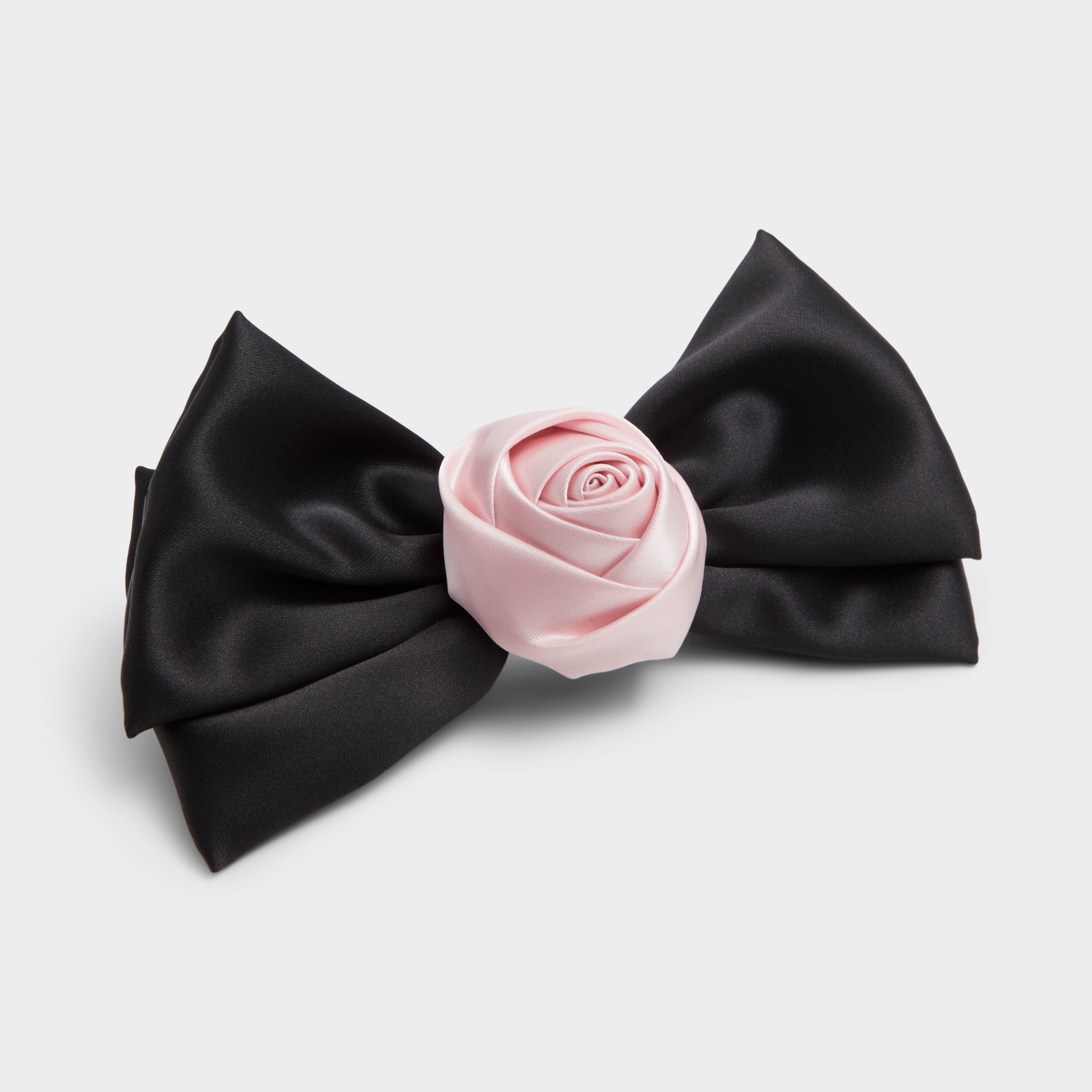 希少◆入手困難【CELINE】ribbon hair clip Le Soir black gold Le Soir Ribbon Hair Clip in Polyester, Calfskin, Brass with