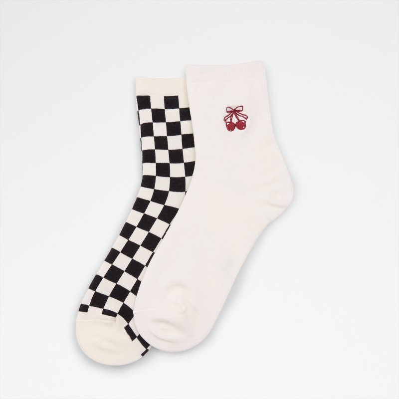 cherryup calcetine de mujer-black white_black