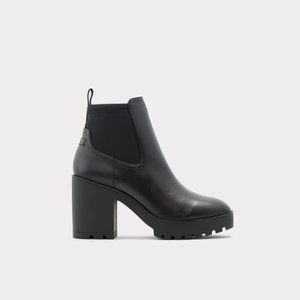 알도 ALDO Chetta Black Leather Smooth Womens Chelsea Boots