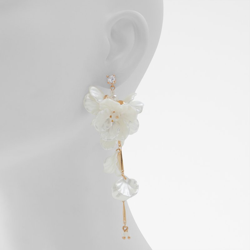 chicfloral arete de mujer-blanco_white
