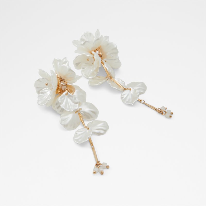 chicfloral arete de mujer-blanco_white