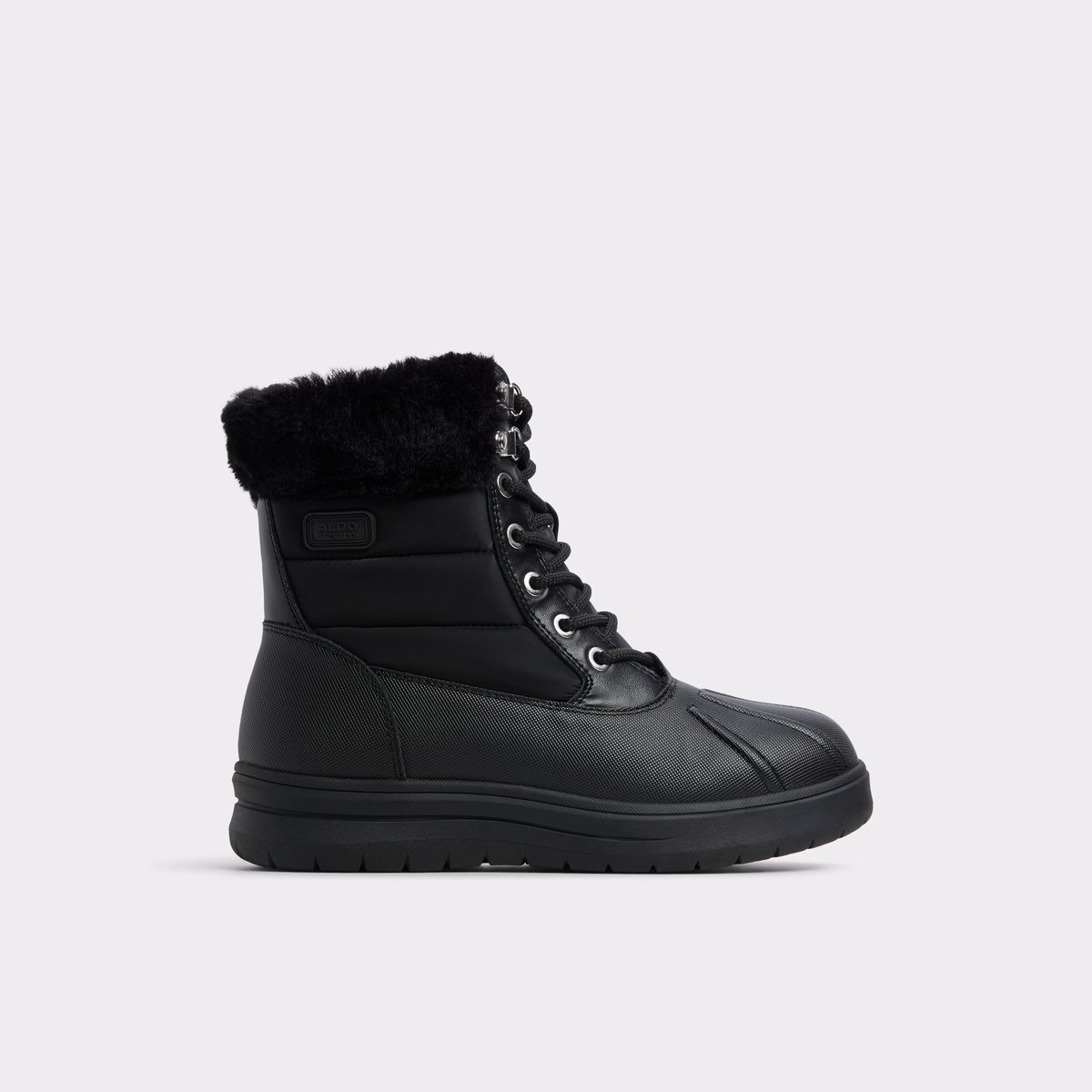 Chilly Black Synthetic Mixed Material Women s Winter boots ALDO US