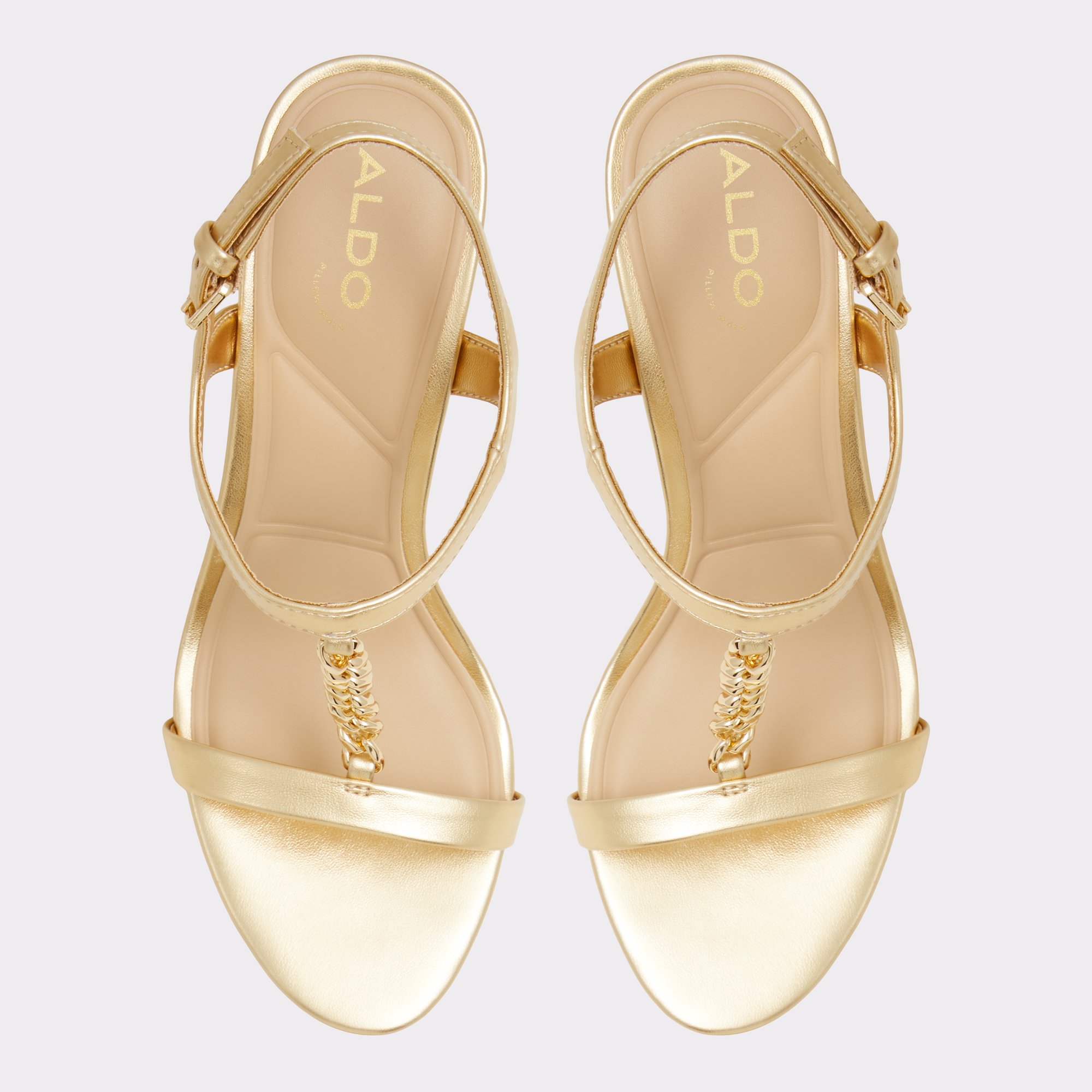 Clelia Gold Women's Strappy sandals | ALDO Canada