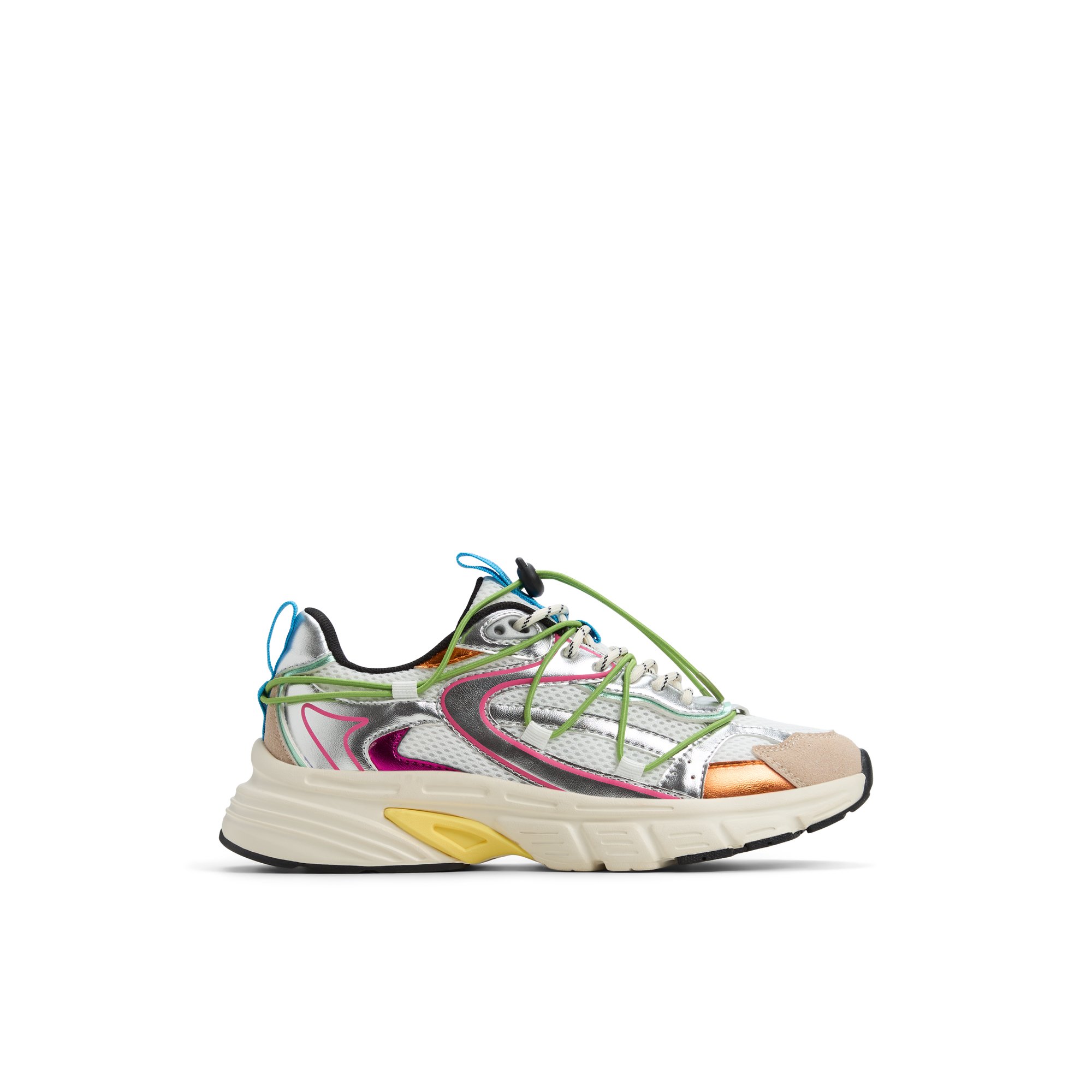 ALDO Clubfly - Women's Low Top Sneaker Sneakers - White/Multi Smooth, Size 9