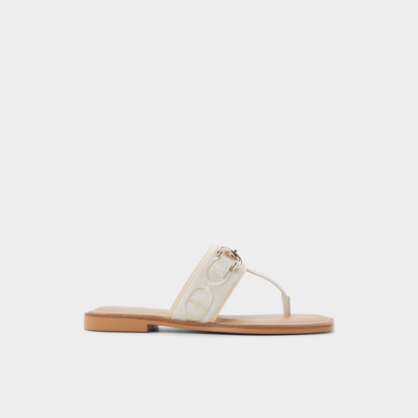 【ALDO】 ★ フラット スライド サンダル ★ VIDISH ★ WHITE Women's Flat Sandals & Slides | ALDO US