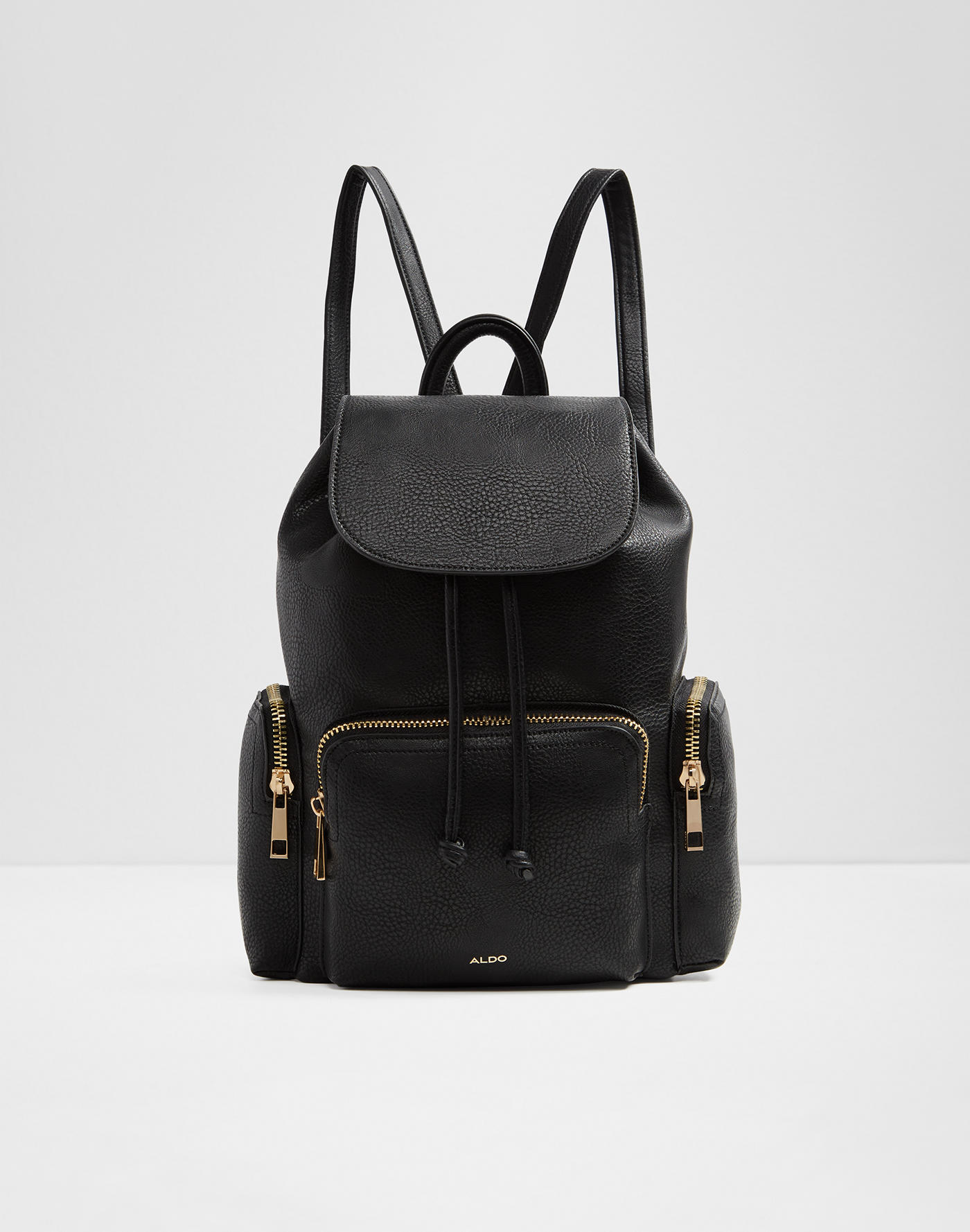 aldo black backpack purse