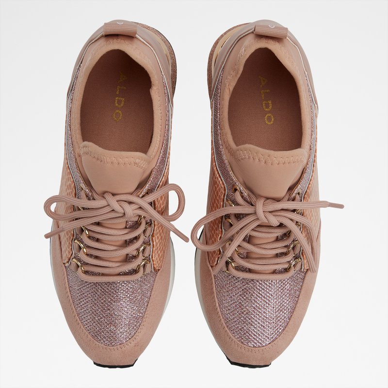 aldo rose gold sneakers