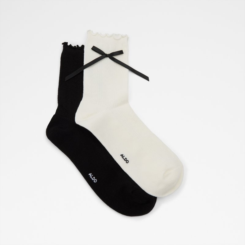 cutiebow calcetine de mujer-black white_black