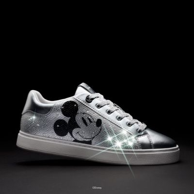 알도 ALDO Cup Sole Sneaker Silver Womens Disney 100
