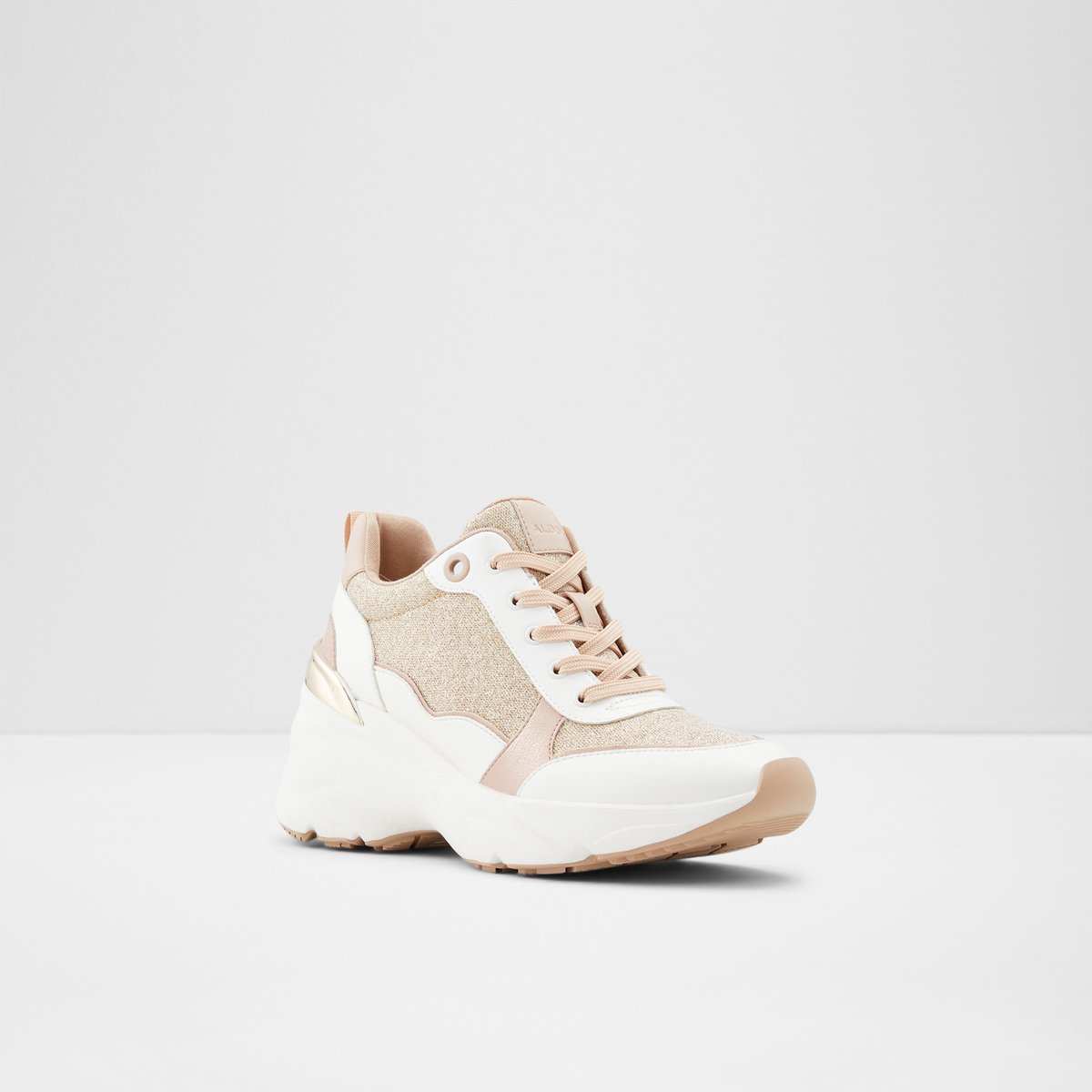 aldo rose gold sneakers