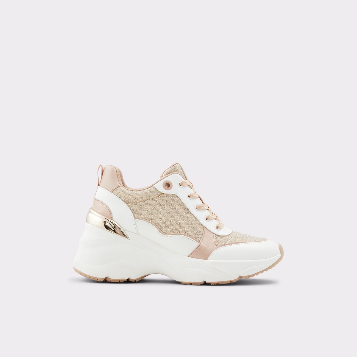 aldo rose gold sneakers