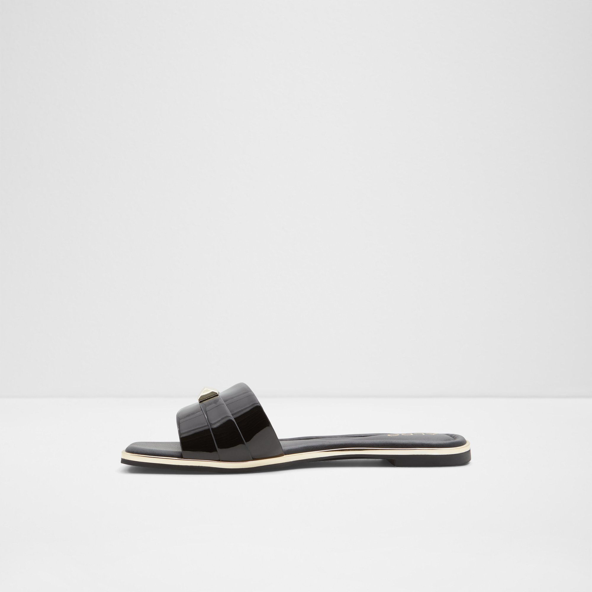 Darine Black Women's Flat Sandals | ALDO US