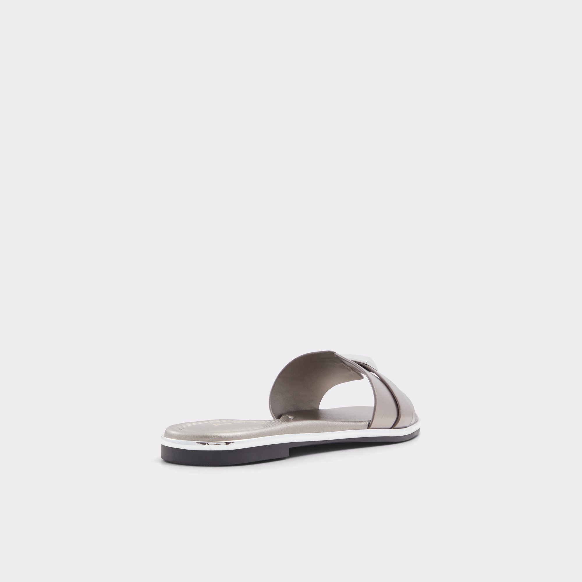 Darine Pewter Women's Flat Sandals | ALDO Canada