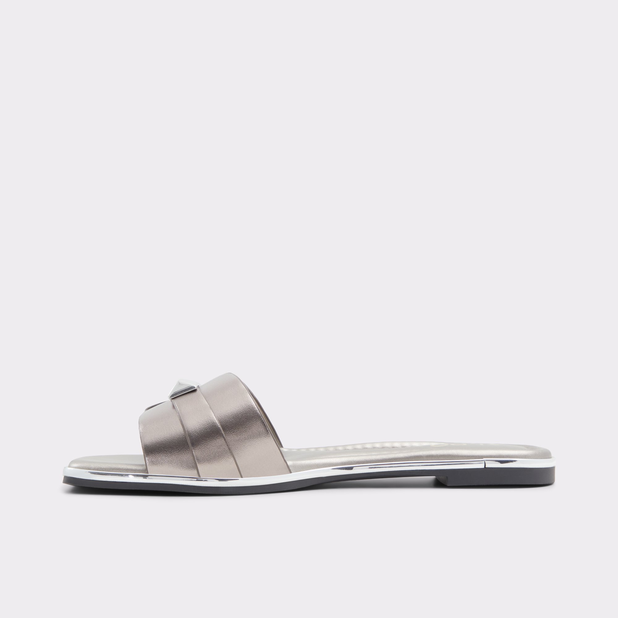 Darine Pewter Women's Flat Sandals | ALDO Canada