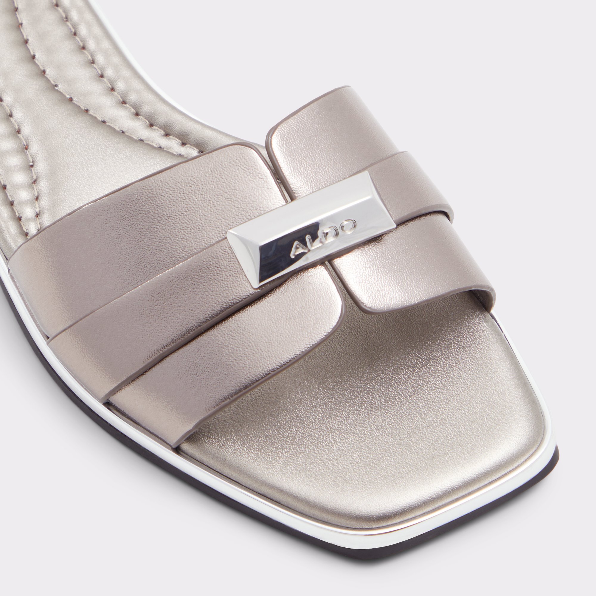 Darine Pewter Women's Flat Sandals | ALDO Canada