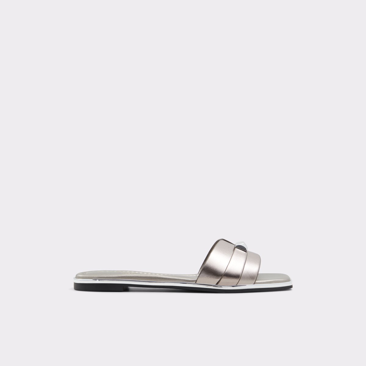 Darine Pewter Women's Flat Sandals | ALDO Canada