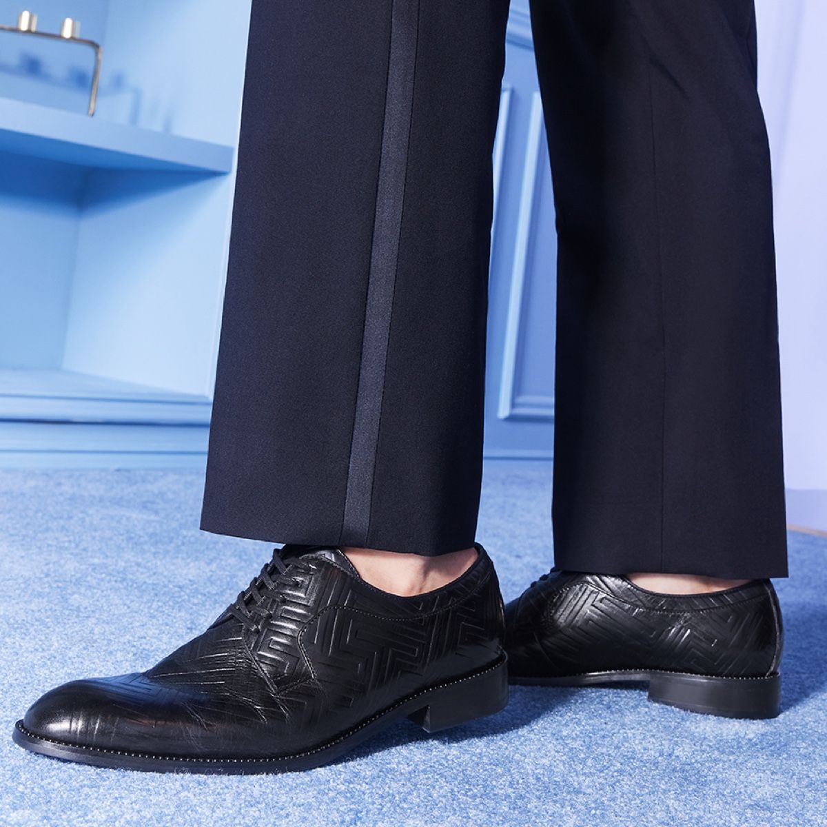 Black Leather Embossed Men's Dress Shoes | ALDO US