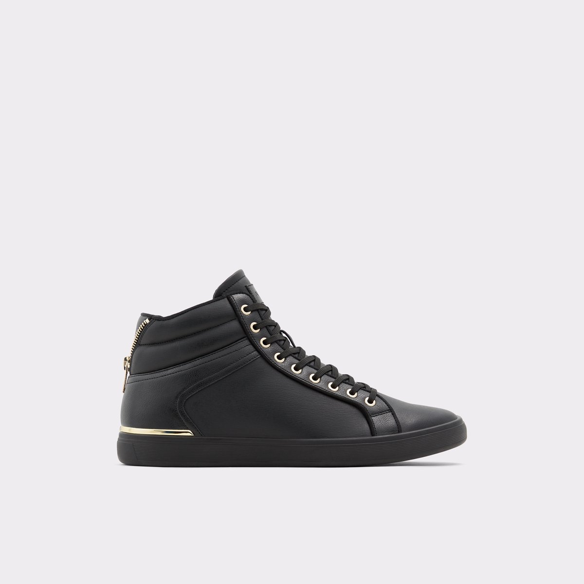 aldo black and gold sneakers