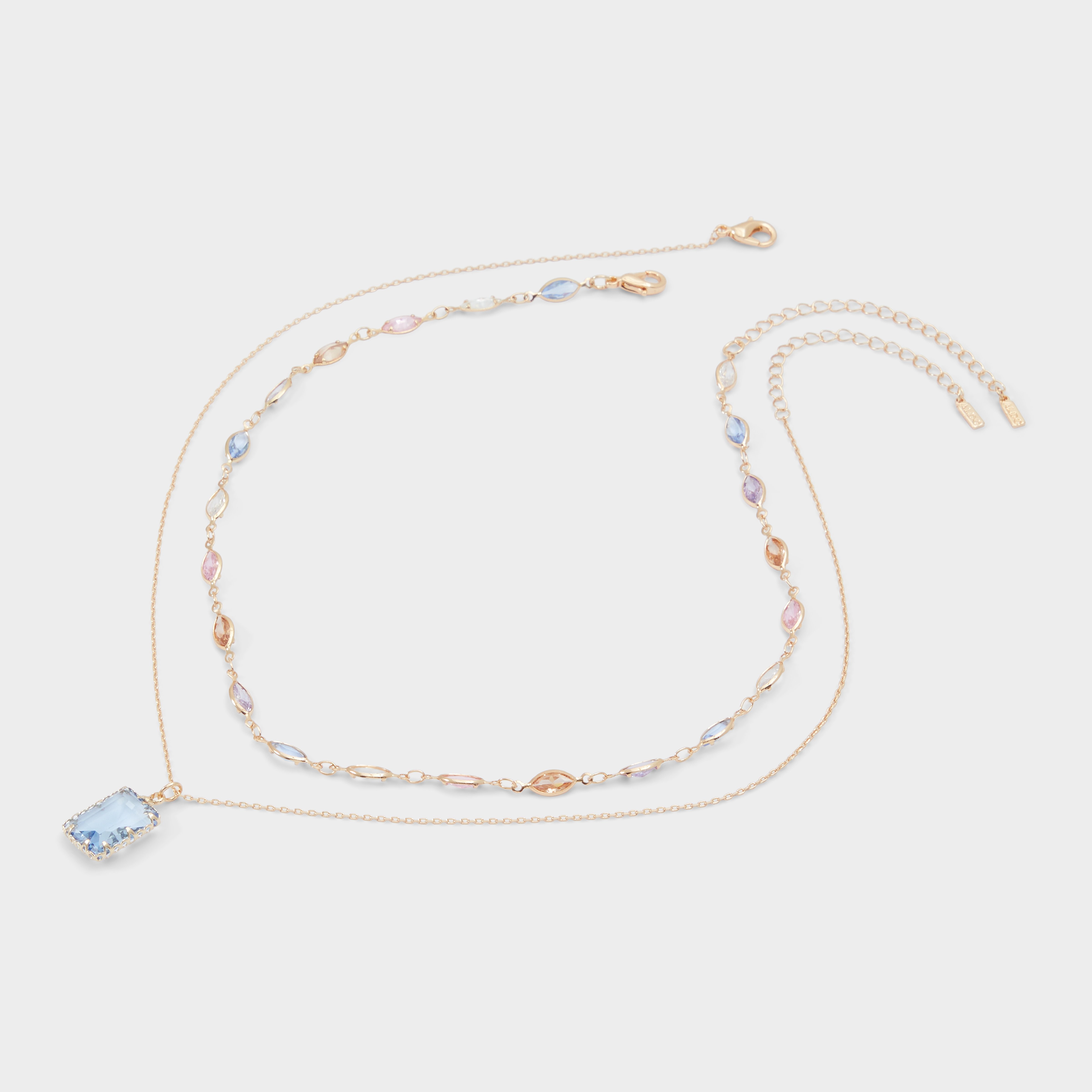 ネックレス・ペンダント LAZY DAWN square layered chain necklace Square Layered Chain Necklace - Nadia Jewelry
