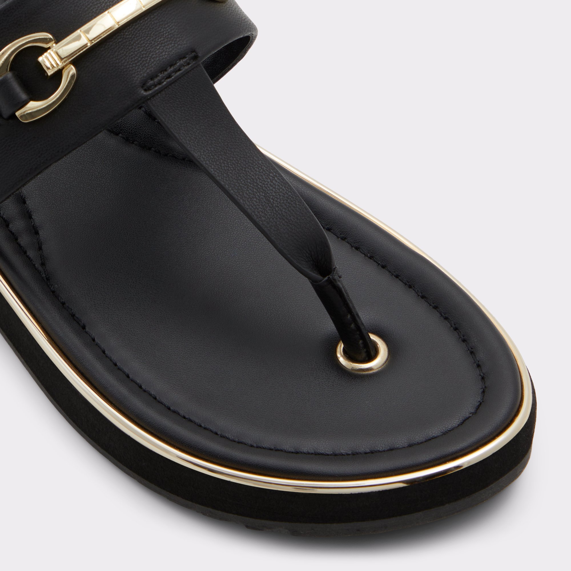 Deverena Black Women's Flat Sandals | ALDO Canada