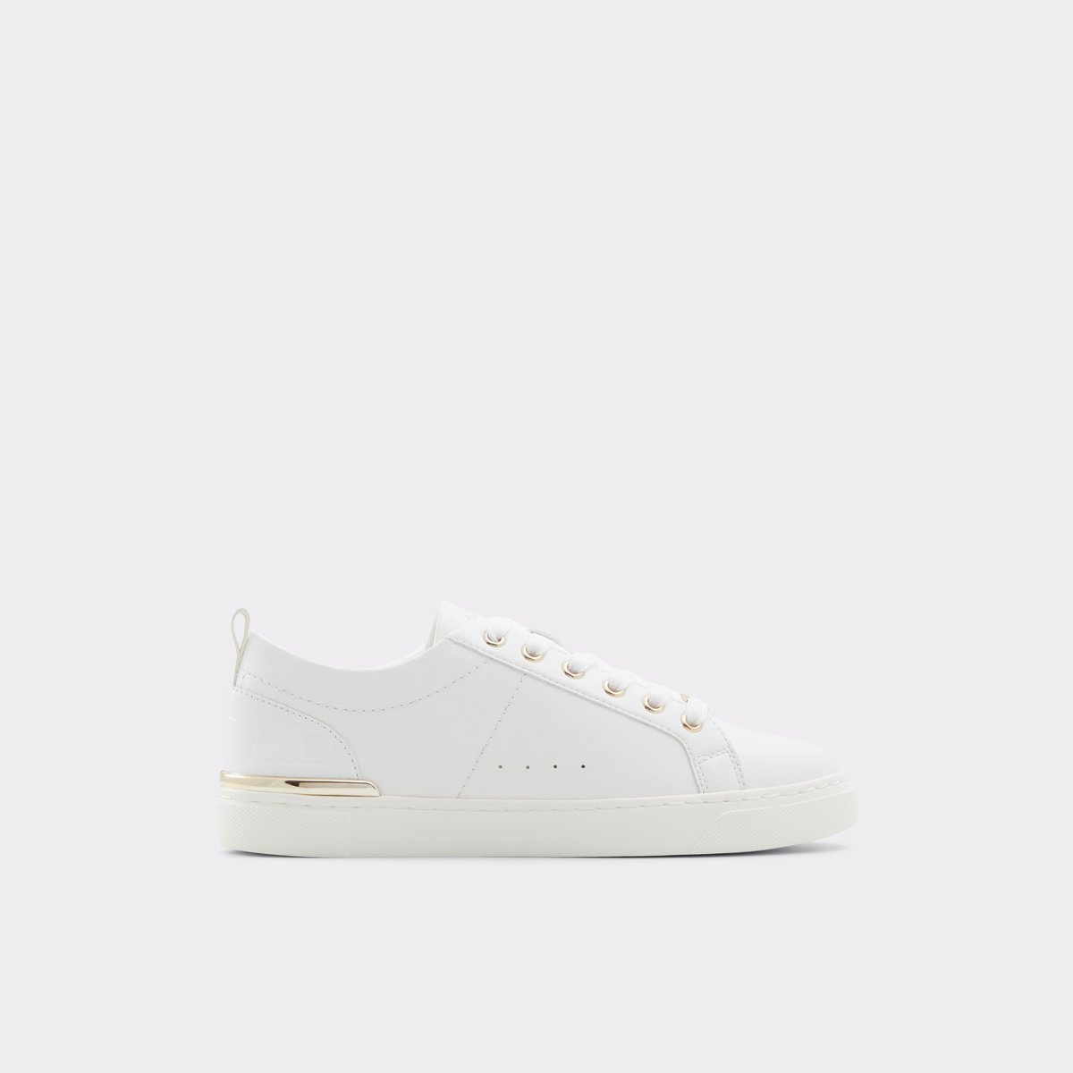 Aldo Studded Love Lace Up Sneakers In White - Fancy Soles