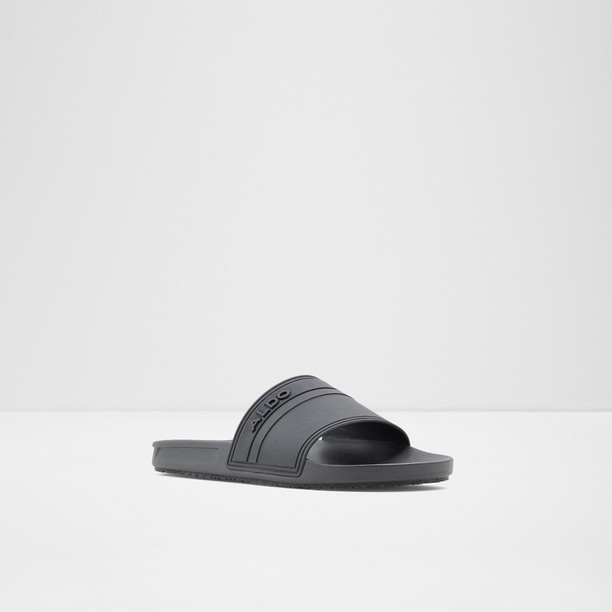 Dinmore Black Synthetic Rubber Men's Slides | ALDO US