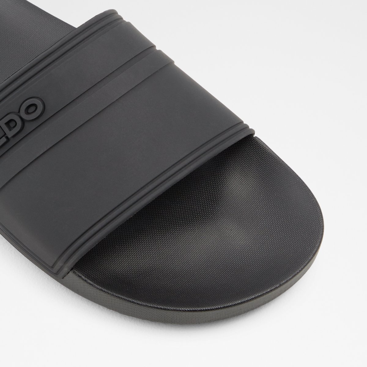 Dinmore Black Synthetic Rubber Men's Slides | ALDO Canada