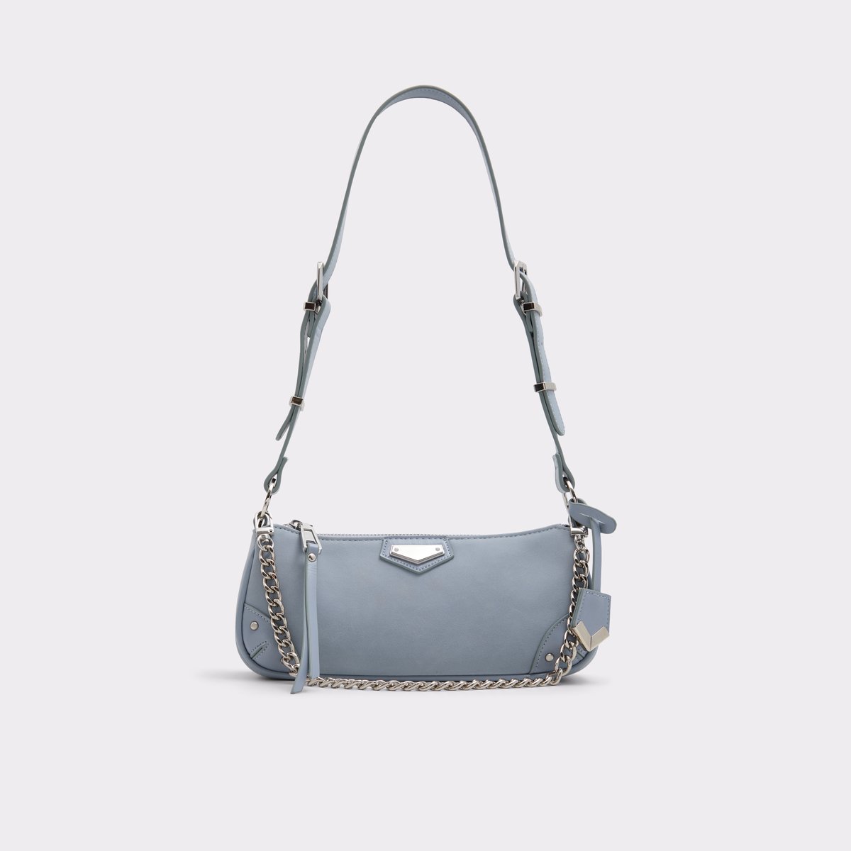 Light blue leather bag sales