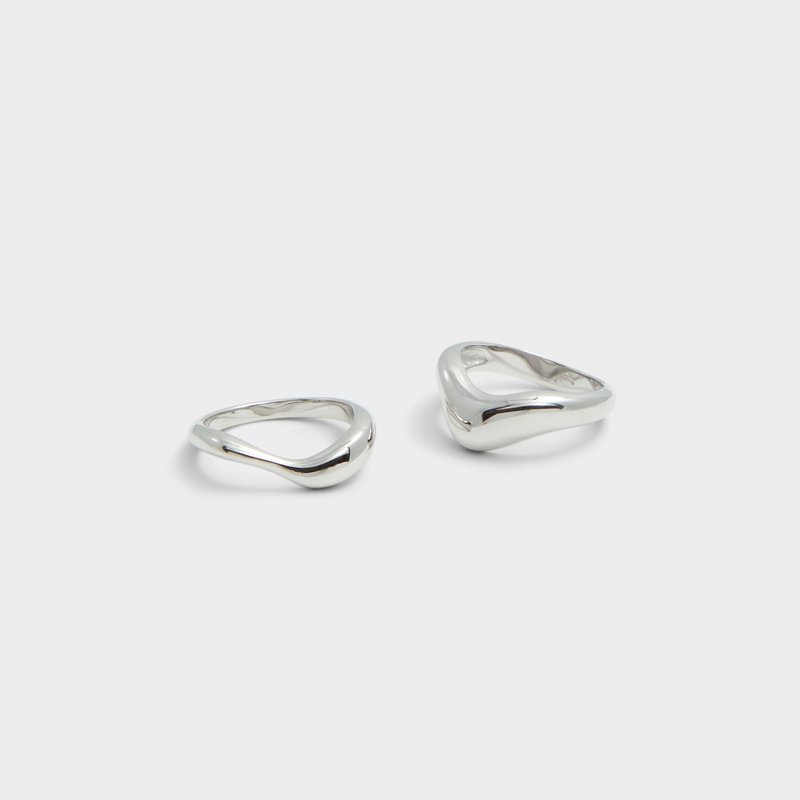 Duostacks anillo de mujer – 5, plateado