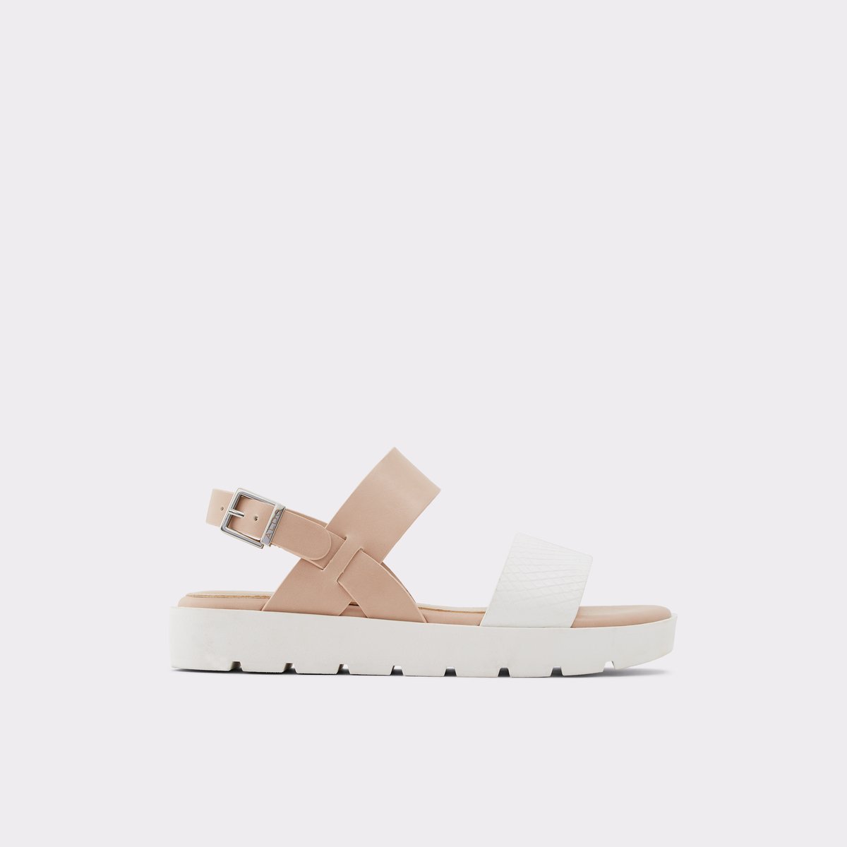 aldo white flat sandals
