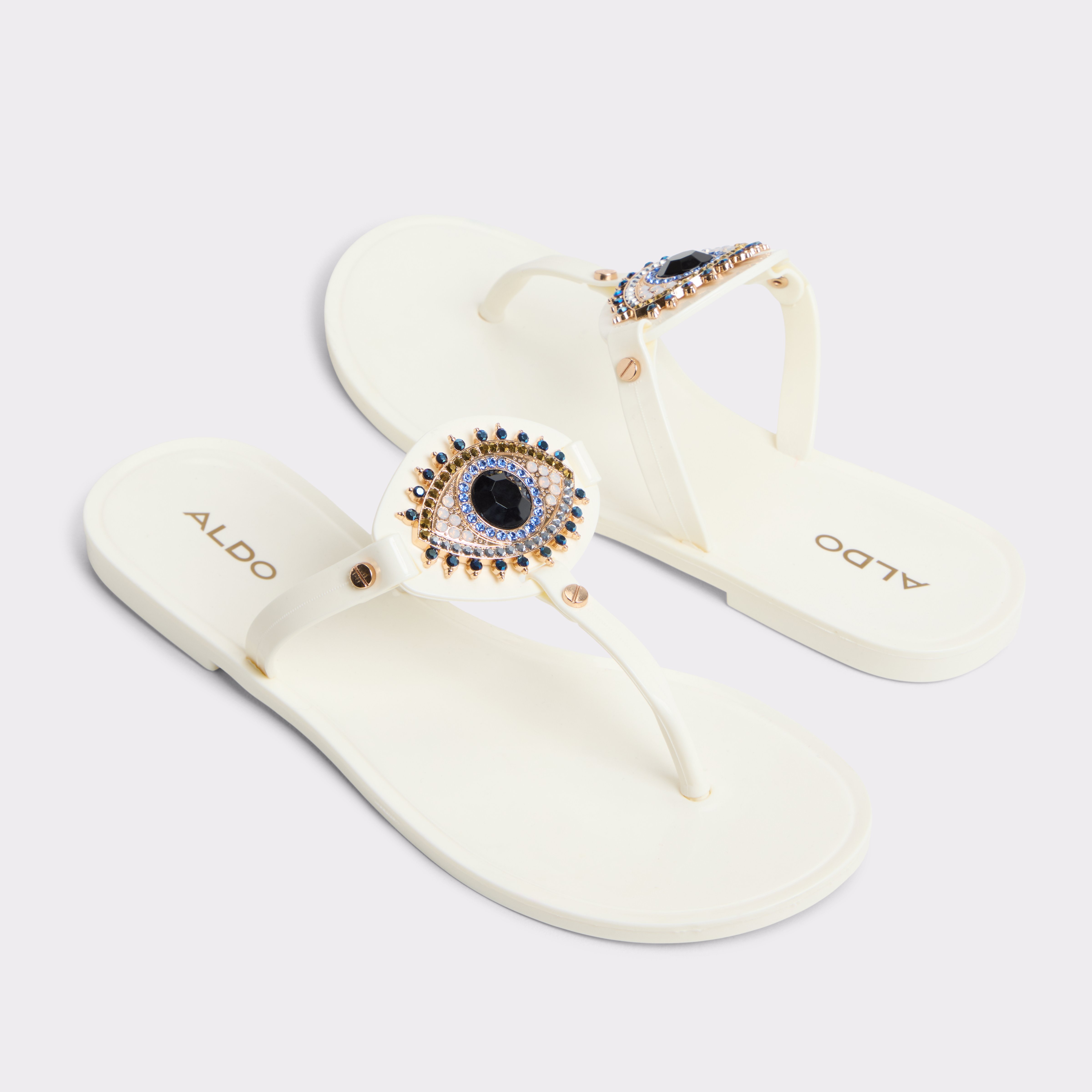【ALDO】バタフライ★ エレガント★ ジェリー・ビーチサンダル Ebariel White Women's Jelly Sandals & Flip Flops | ALDO US