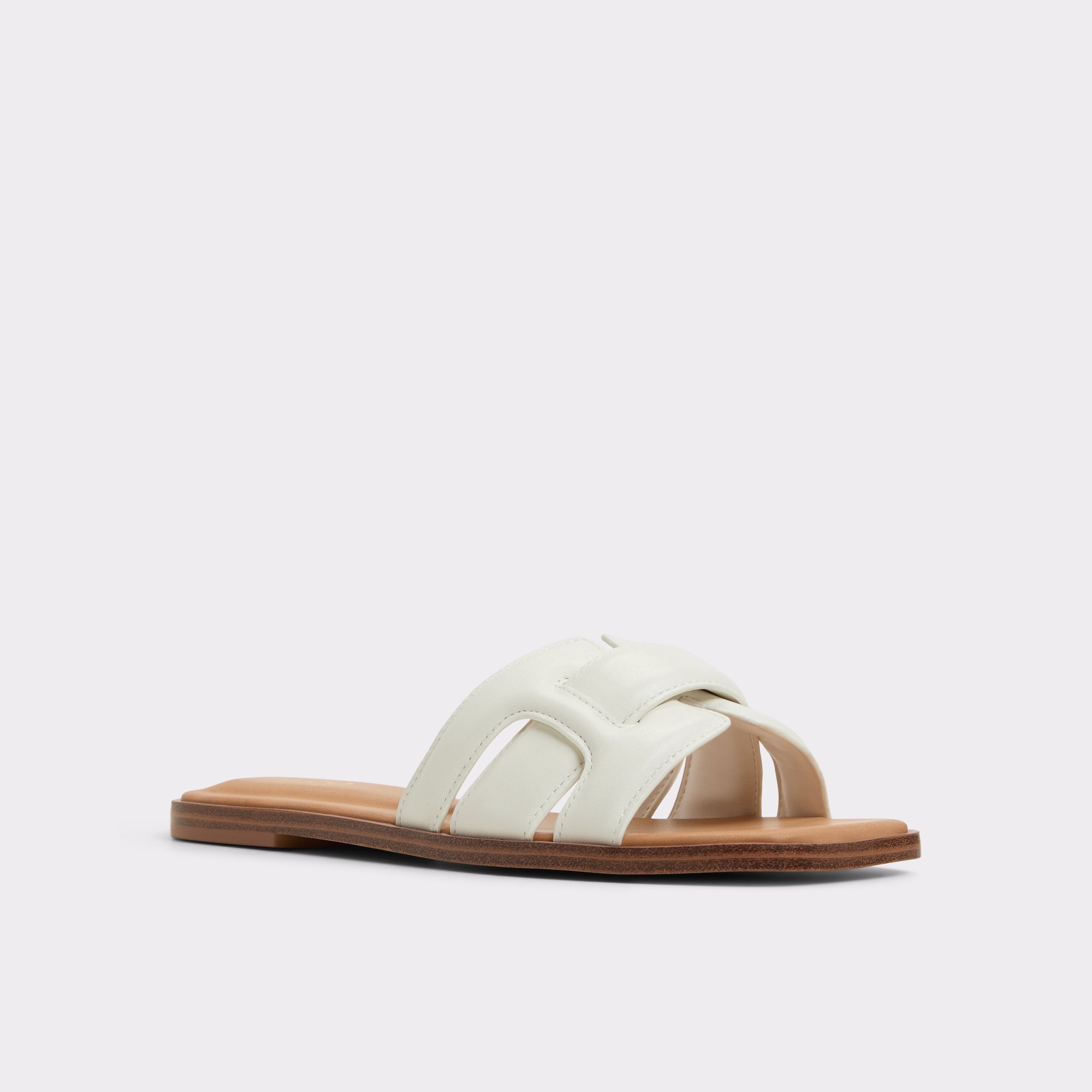 【ALDO】 ★ フラット スライド サンダル ★ ELINA ★ WHITE Eleny White Women's Flat Sandals | ALDO US