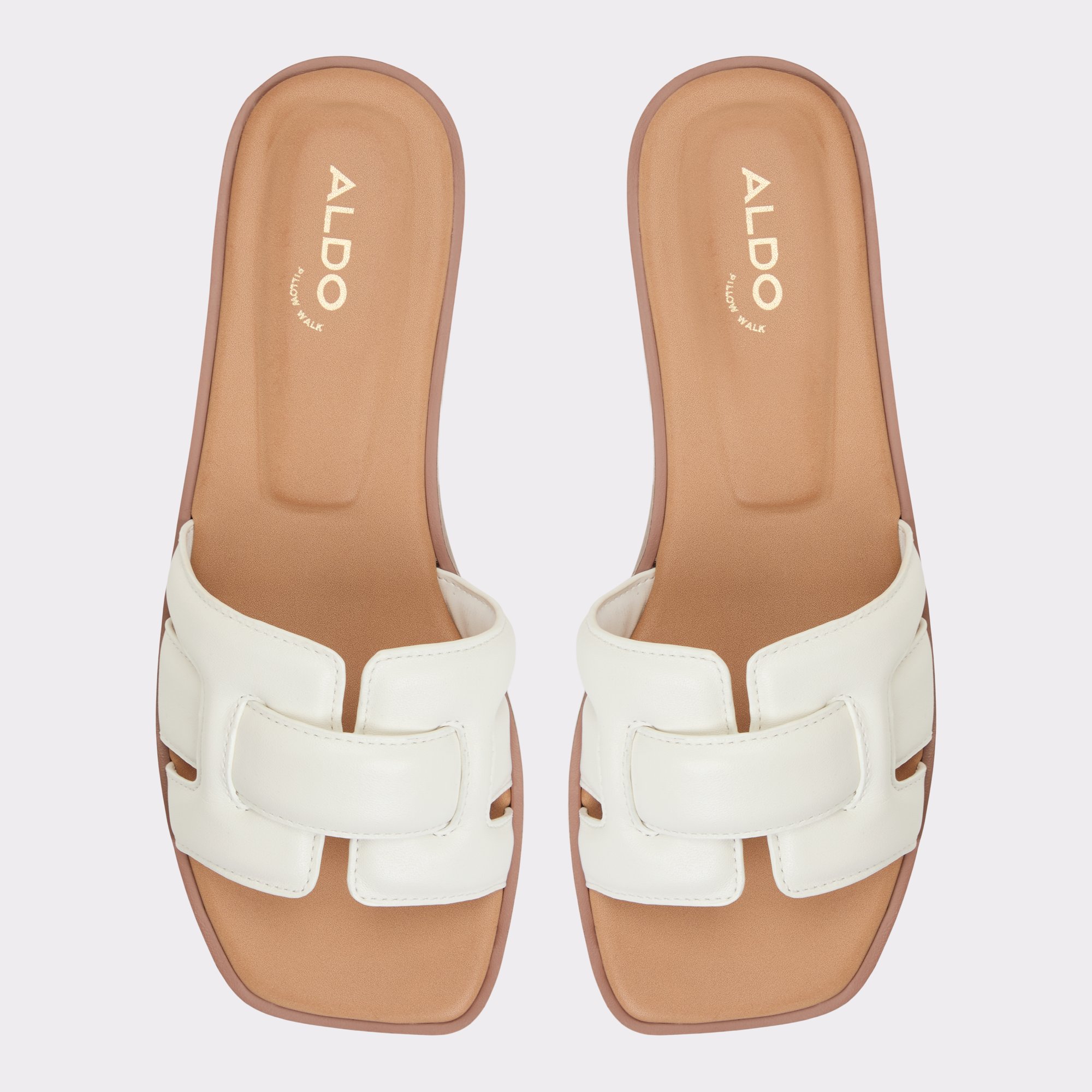 【ALDO】 ★ フラット スライド サンダル ★ ELINA ★ WHITE Eleny White Women's Flat Sandals | ALDO US