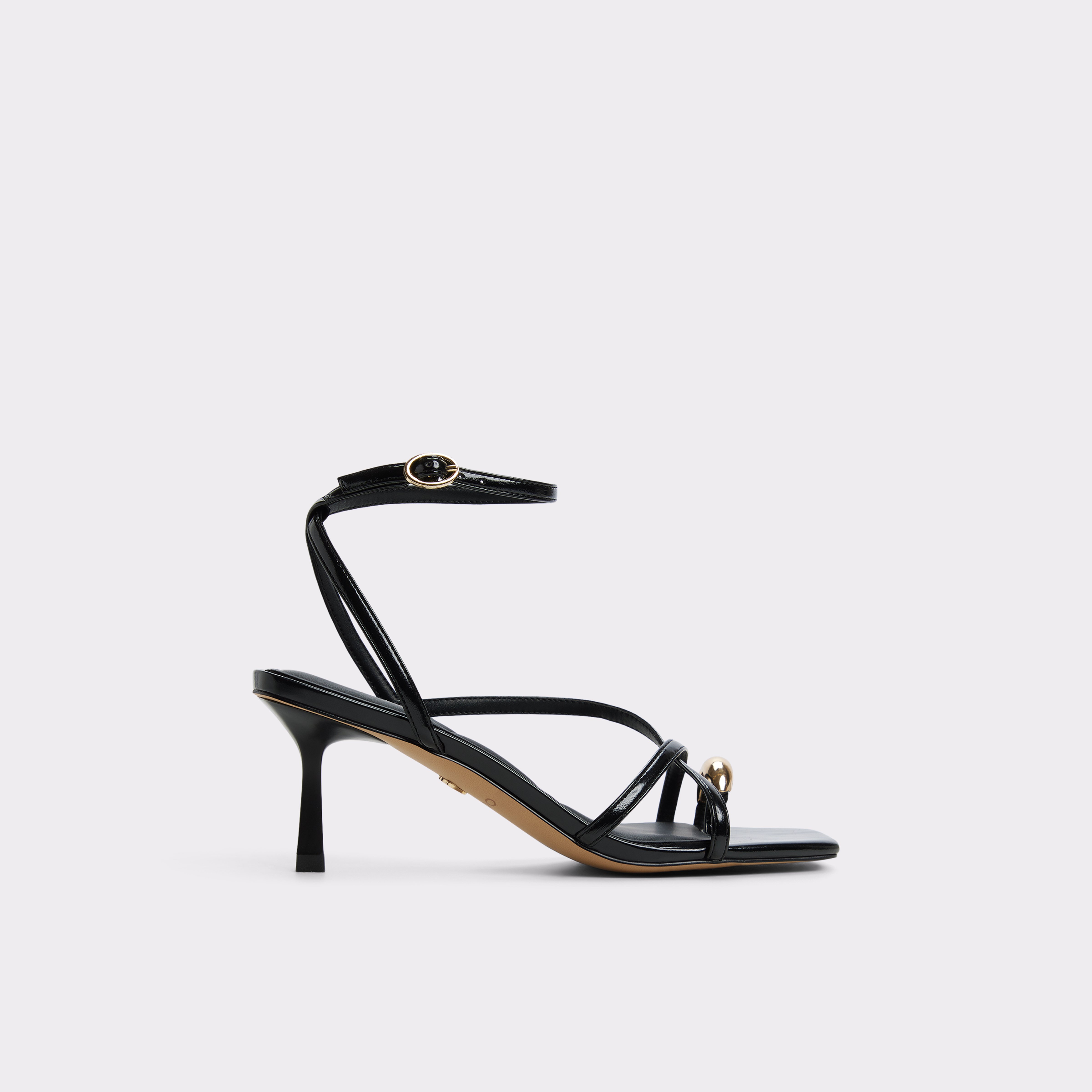 【ALDO】本革☆Elodiah☆トングリング ストラップヒールサンダル Elodiah Black Women's Travel essentials | ALDO US