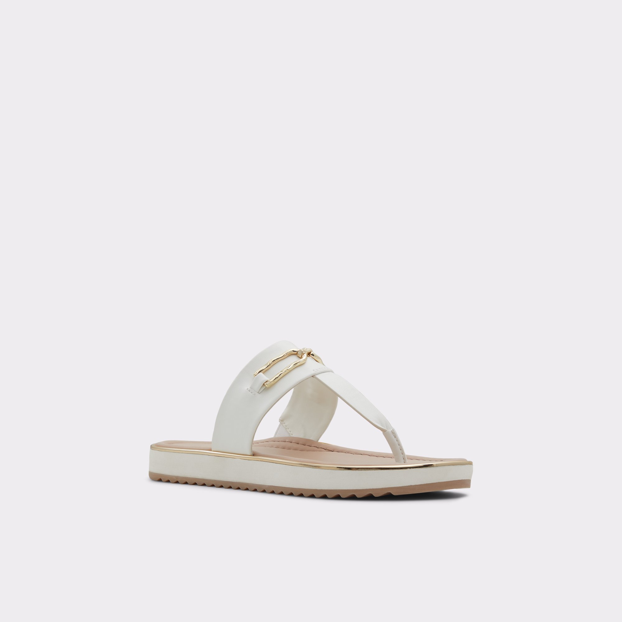 Enorel White Women's Flat Sandals | ALDO US