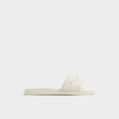 【ALDO】 ★ フラット スライド サンダル ★ LAGOON ★ WHITE lagoon_white_100-002-