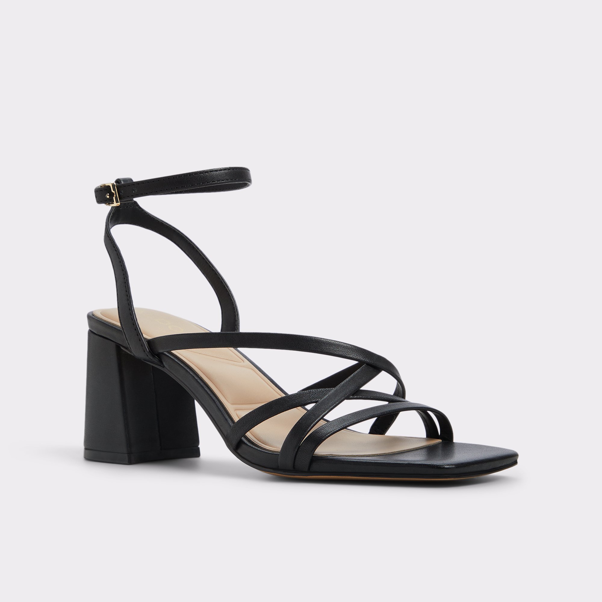 【ALDO】本革☆Esther☆安定ブロックヒール・ストラップサンダル Esther Black Women's Block heels | ALDO US