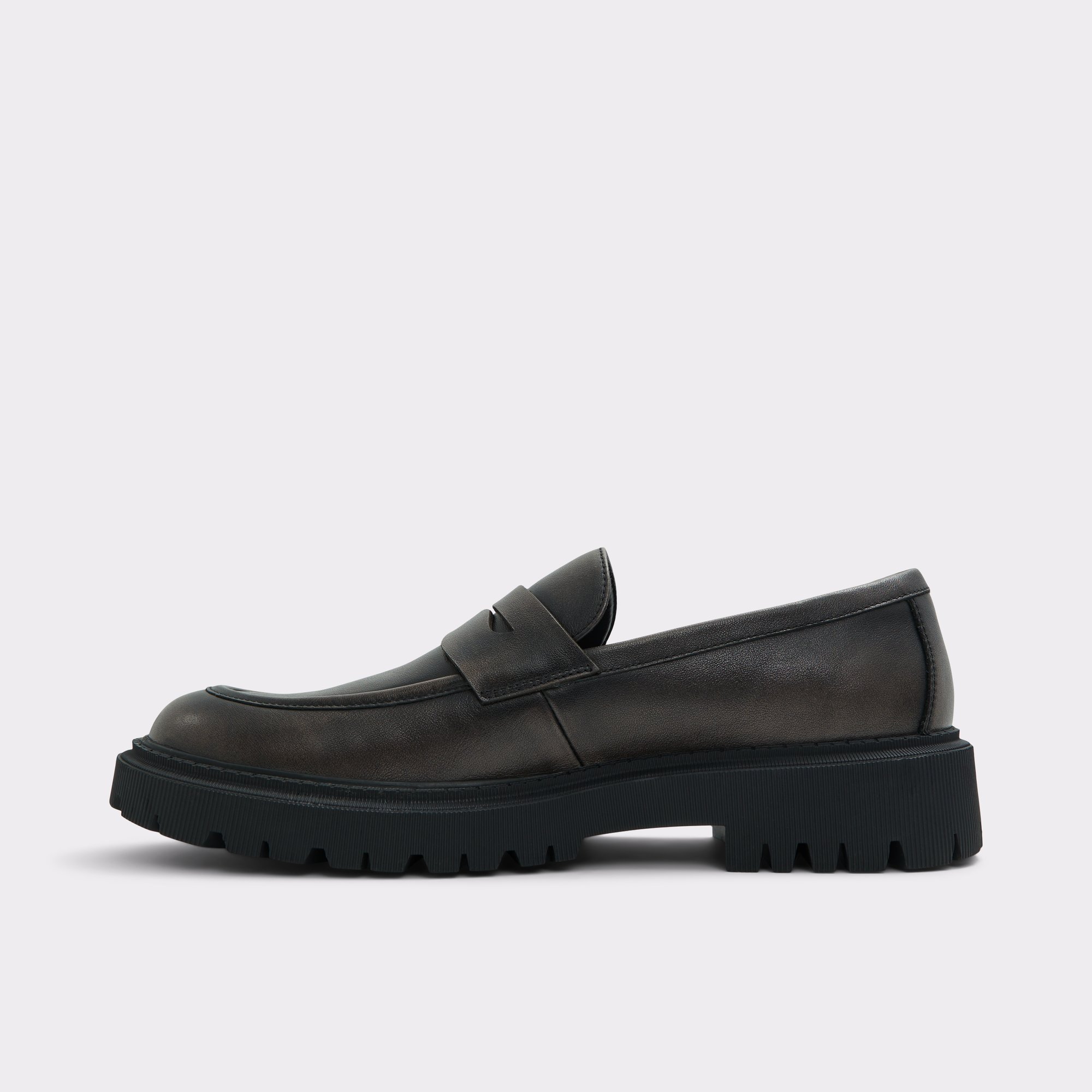Exeter Black Leather Distressed Men's Loafers & Slip-Ons | ALDO Canada