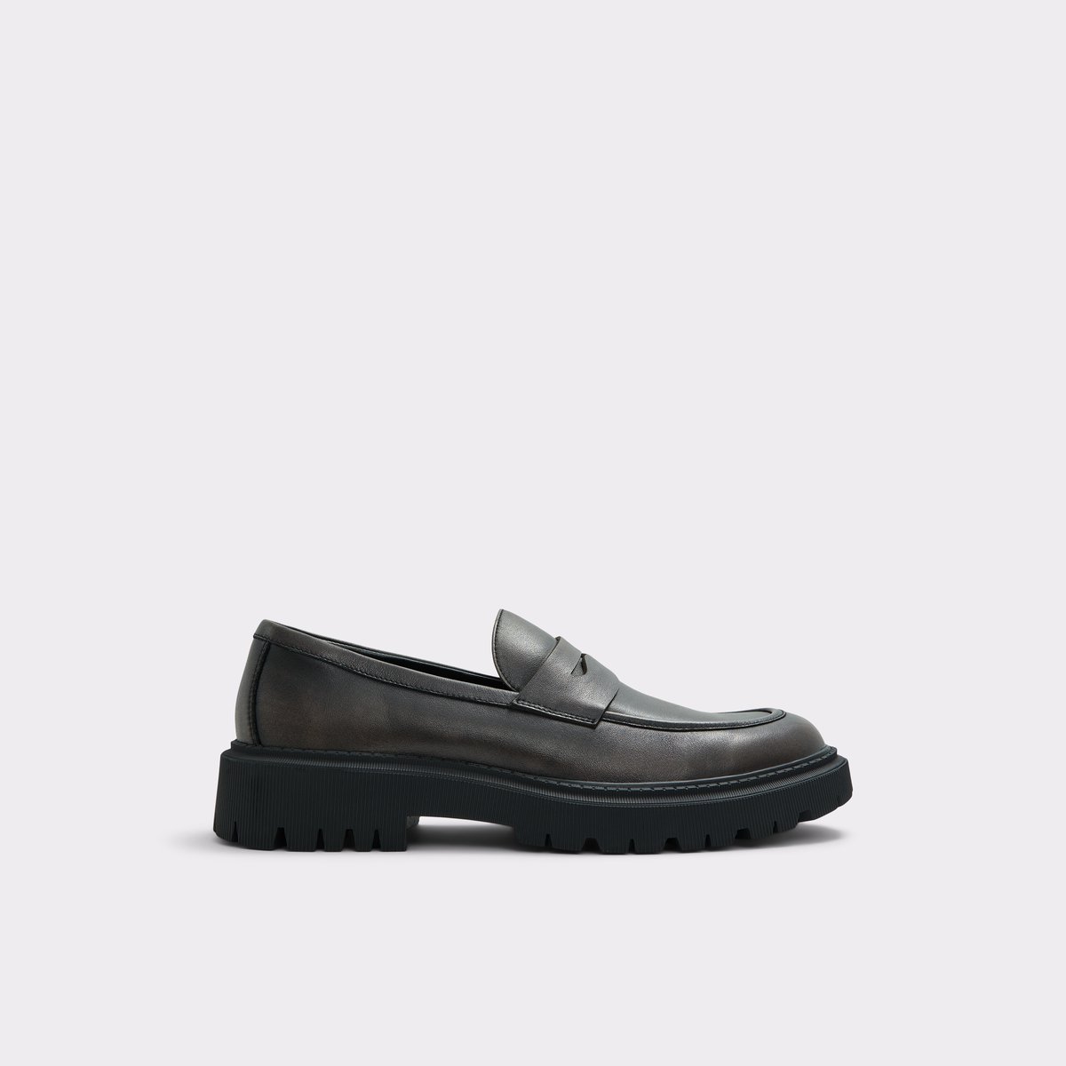 Exeter Black Leather Distressed Men's Loafers & Slip-Ons | ALDO Canada