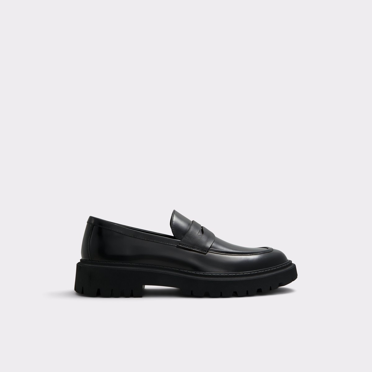 Exeter Black Leather Shiny Men's Loafers & Slip-Ons | ALDO Canada