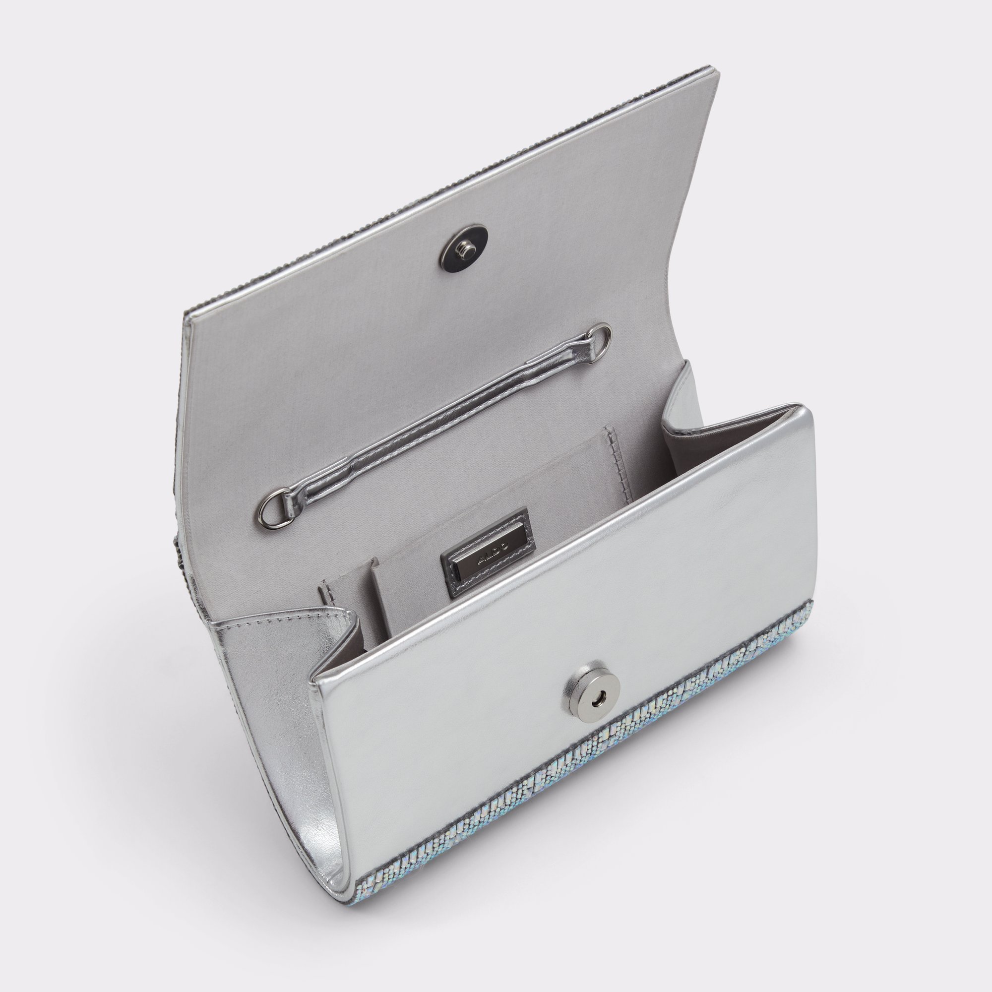 Fahari Silver Synthetic Mixed Material Women's Clutches & Evening bags | ALDO Canada