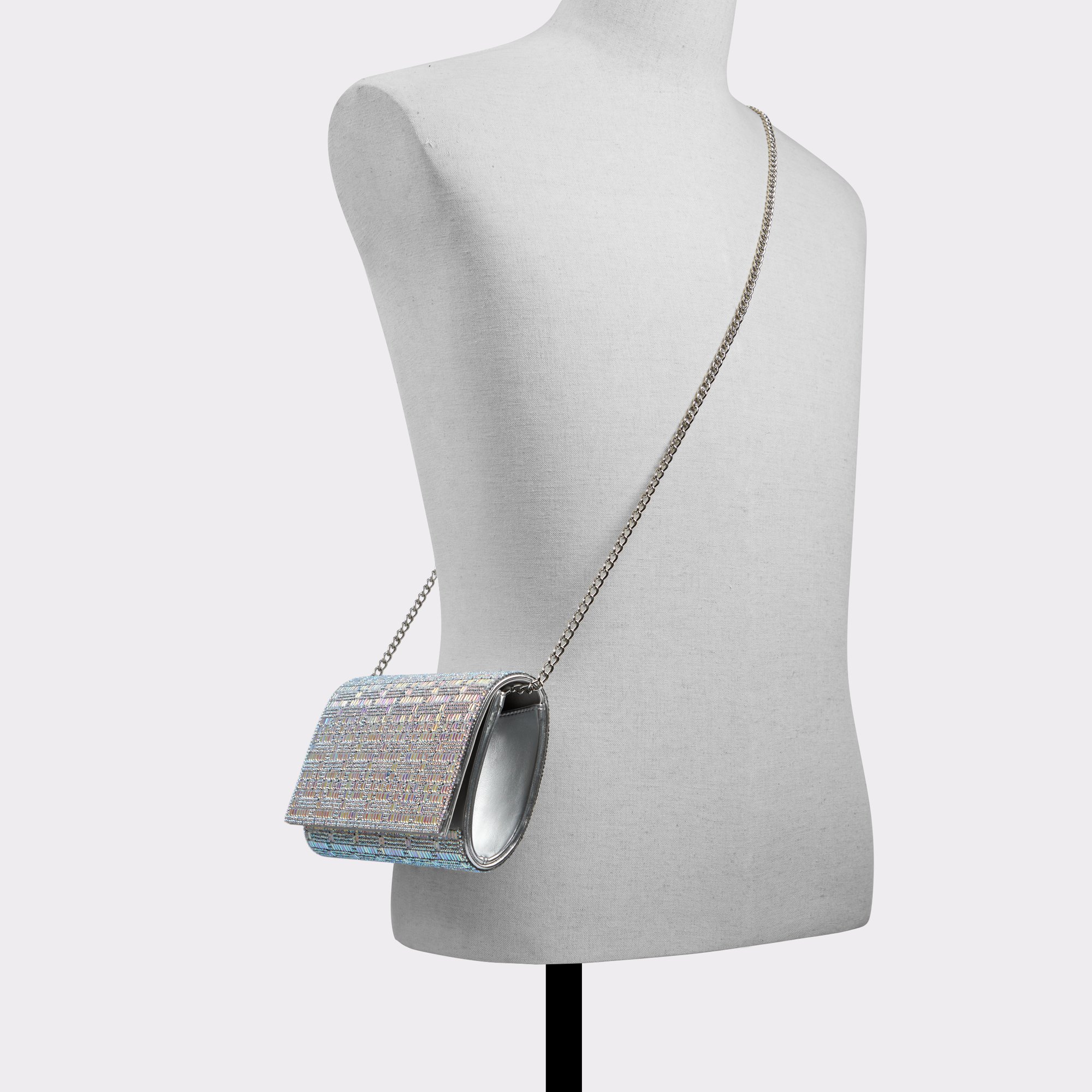 Fahari Silver Synthetic Mixed Material Women's Clutches & Evening bags | ALDO Canada