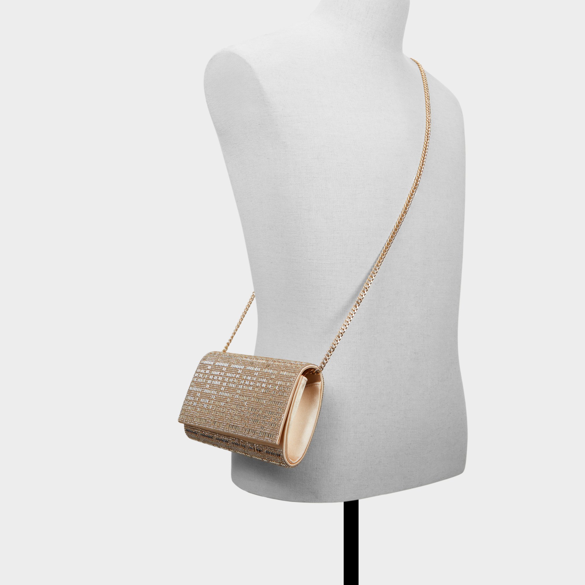 ALDO*エレガント*華やか*インストーン*2way*クラッチ/Fahari Fahari Silver Synthetic Mixed Material Women's Clutches