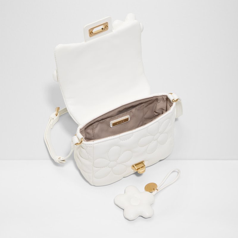 fflowerpuffy cartera de mujer-blanco_white