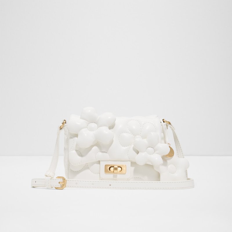 fflowerpuffy cartera de mujer-blanco_white