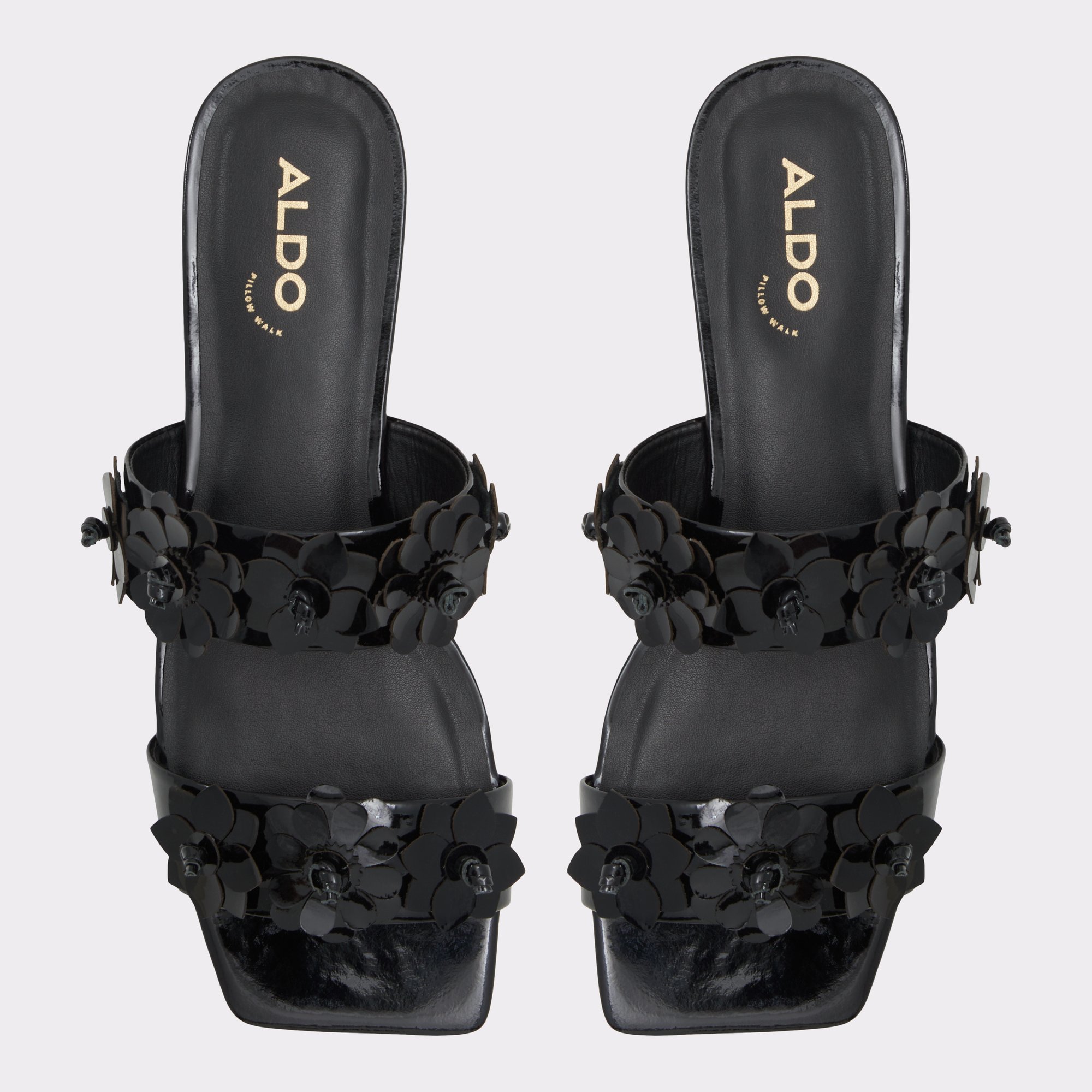 Fiore Black Women's Flat Sandals | ALDO Canada